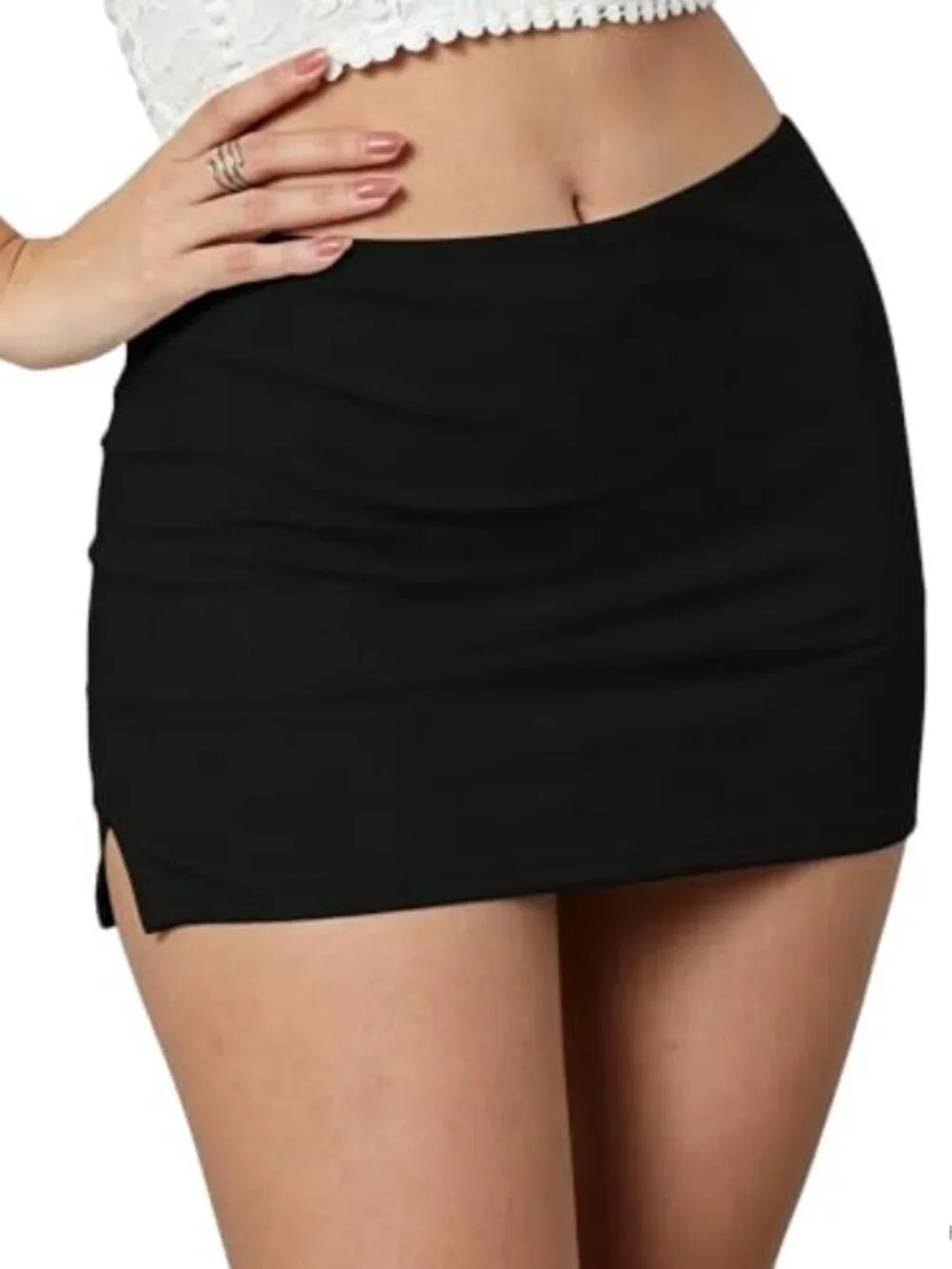 Women's Skort with Built-In Shorts 4-Way Stretch Y2K Mini Skirt